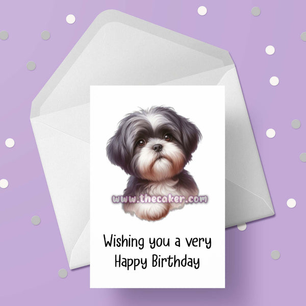Shih Tzu 04 Birthday Card