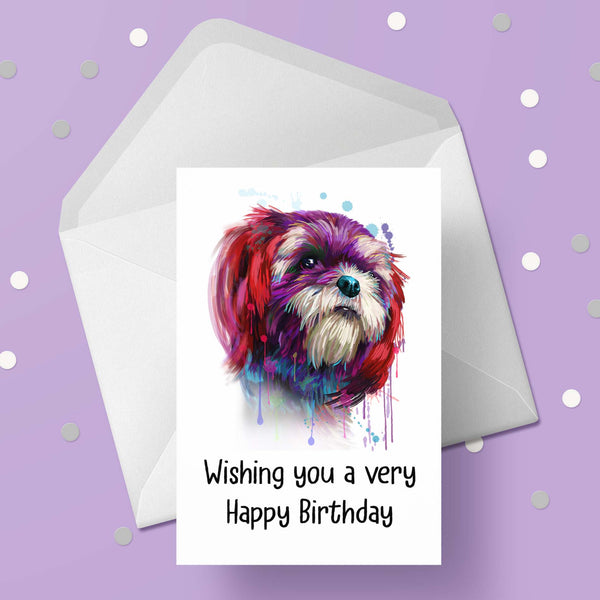 Shih Tzu 05 Birthday Card