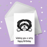 Shih Tzu 03 Birthday Card