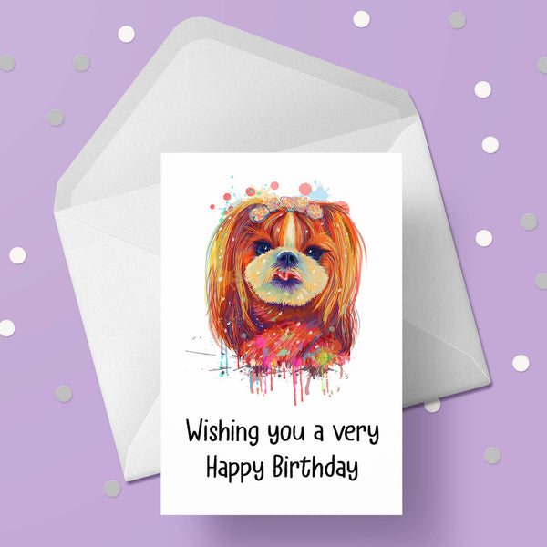 Shih Tzu 05 Birthday Card