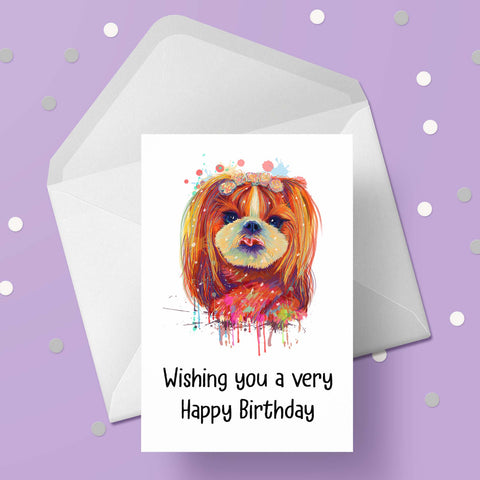 Shih Tzu 05 Birthday Card