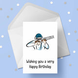 Clay Pigeon Shooting 01 Edible Icing Cake Topper or Ribbon