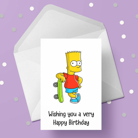 Bart Simpson Birthday Card