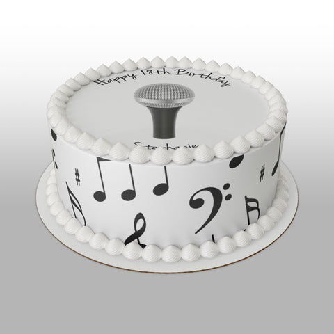 Sing / Microphone 01 Edible Icing Cake Topper
