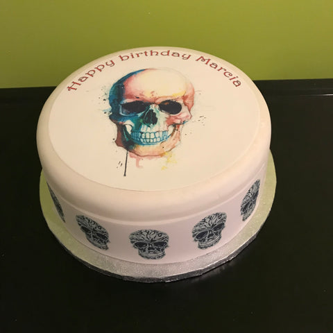 Skull 04 Edible Icing Cake Topper