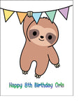 Sloth 01 Edible Icing Cake Topper