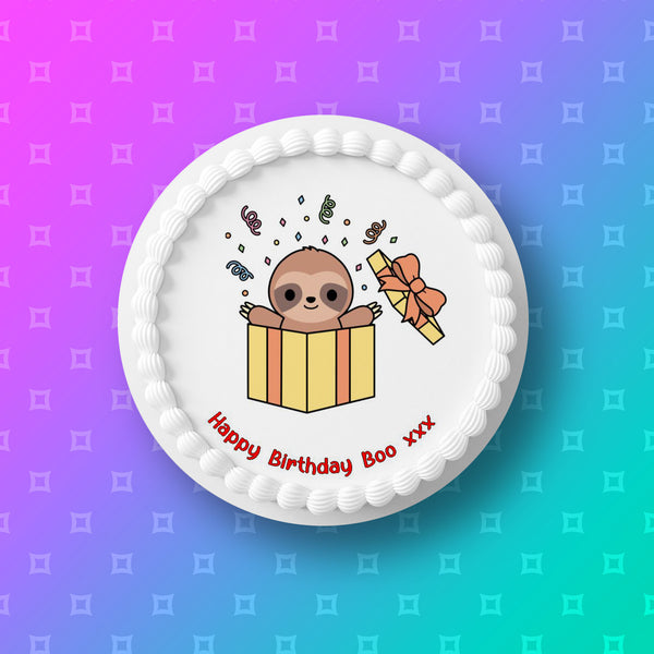 Sloth 03 Edible Icing Cake Topper