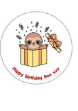 Sloth 03 Edible Icing Cake Topper