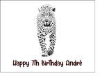 Snow Leopard 02 Edible Icing Cake Topper