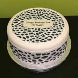 Snow Leopard Print Edible Icing Cake Topper