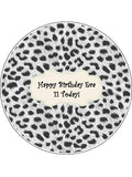 Snow Leopard Print Edible Icing Cake Topper