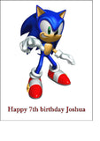 Sonic the Hedgehog 01 Edible Icing Cake Topper