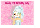 Spa Day Edible Icing Cake Topper 01