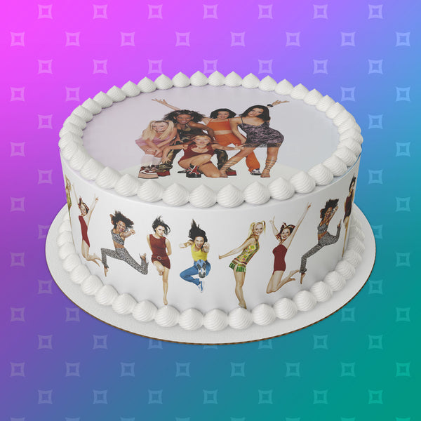 Spice Girls 01 Edible Icing Cake Topper or Ribbon