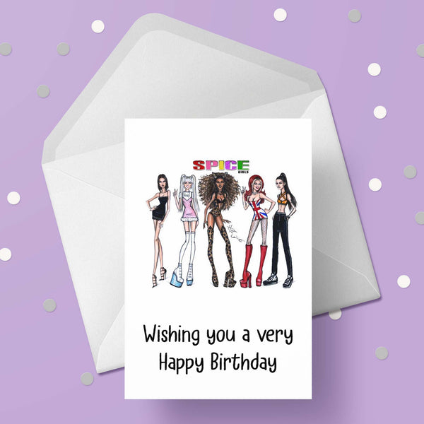 Spice Girls 02 Birthday Card