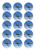 WW2 Spitfire Plane Edible Icing Cake topper 01