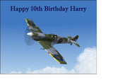 WW2 Spitfire Plane Edible Icing Cake topper 01