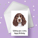 Springer Spaniel Dog Birthday Card