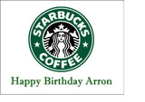 Starbucks Coffee Logo Edible Icing Cake Topper