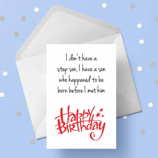 Birthday Card for Step Son 02