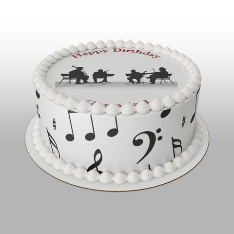 String Quartet Edible Icing Cake Topper