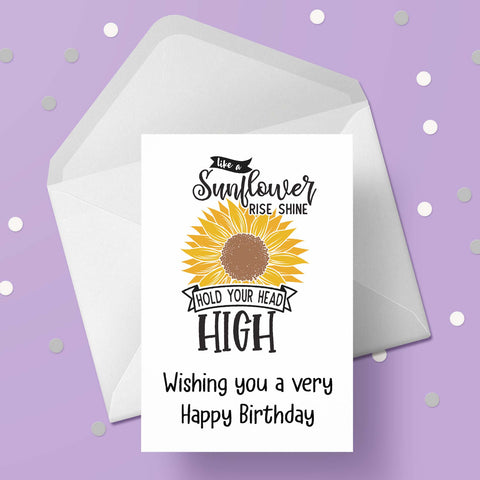 Sunflower 03 Birthday Card