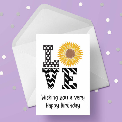 Sunflower 04 Birthday Card