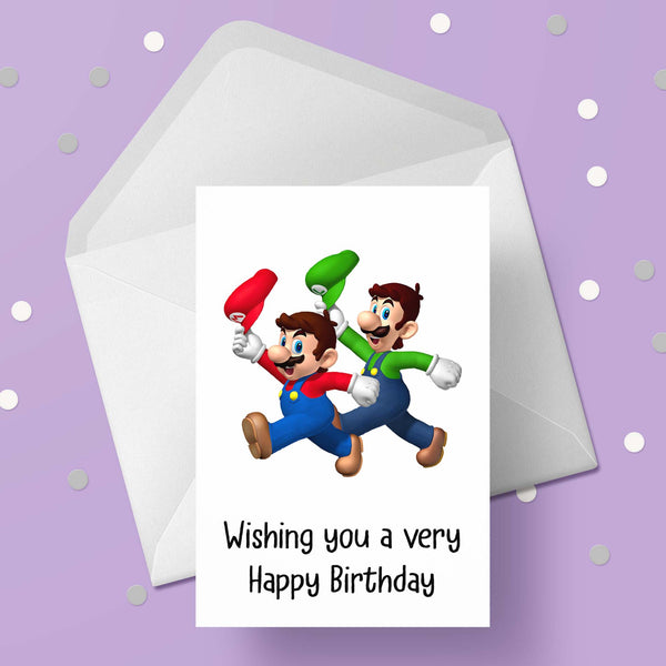 Super Mario 02 Birthday Card
