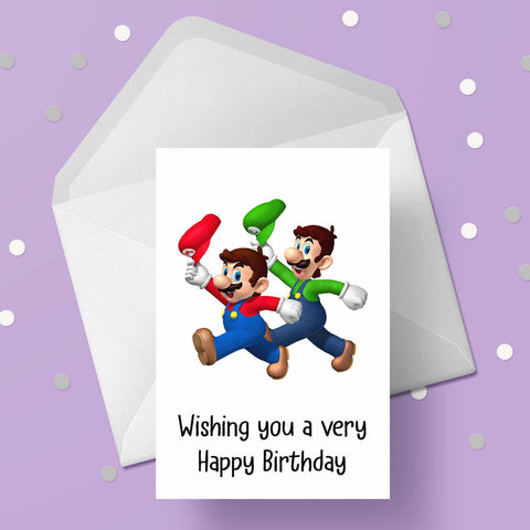 Super Mario 02 Birthday Card