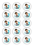 Surfing / Surfer 03 Edible Icing Cake Topper or Ribbon