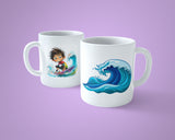 Surfing / Surfer 03 Edible Icing Cake Topper or Ribbon