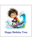 Surfing / Surfer 03 Edible Icing Cake Topper or Ribbon