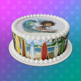 Surfing / Surfer 04 Edible Icing Cake Topper or Ribbon