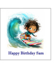 Surfing / Surfer 04 Edible Icing Cake Topper or Ribbon