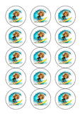 Surfing / Surfer 05 Edible Icing Cake Topper or Ribbon