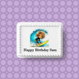 Surfing / Surfer 05 Edible Icing Cake Topper or Ribbon