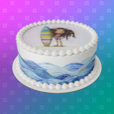Surfing / Surfer 06 Edible Icing Cake Topper or Ribbon