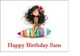 Surfing / Surfer 07 Edible Icing Cake Topper or Ribbon