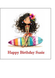 Surfing / Surfer 07 Edible Icing Cake Topper or Ribbon