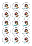 Surfing / Surfer 08 Edible Icing Cake Topper or Ribbon