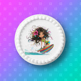 Surfing / Surfer 08 Edible Icing Cake Topper or Ribbon
