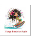 Surfing / Surfer 08 Edible Icing Cake Topper or Ribbon