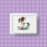 Surfing / Surfer 09 Edible Icing Cake Topper or Ribbon