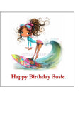 Surfing / Surfer 09 Edible Icing Cake Topper or Ribbon
