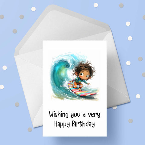 Surfing / Surfer 04 Birthday Card
