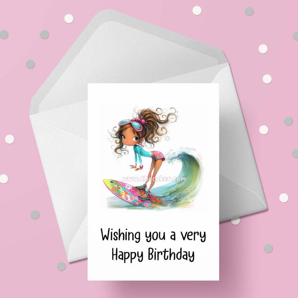 Surfing / Surfer 09 Birthday Card