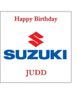 Suzuki Logo Edible Icing Cake Topper or Ribbon