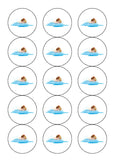 Swim / Swimming Edible Icing Cake Topper 02
