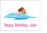 Swim / Swimming Edible Icing Cake Topper 02