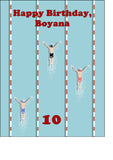 Swimming Pool Edible Icing Cake Topper
